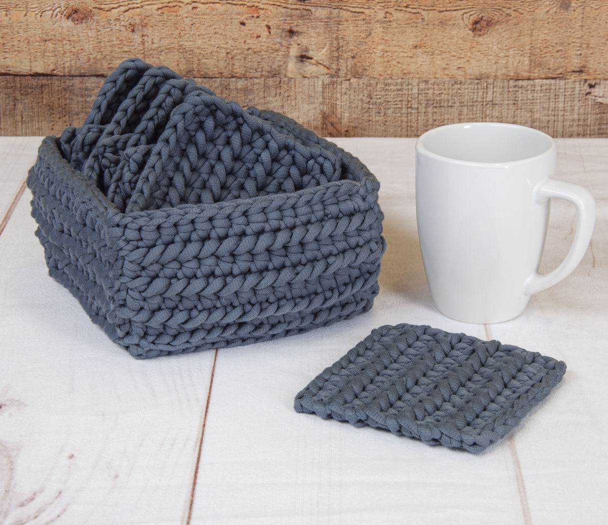 Square Home Crochet Coaster Set