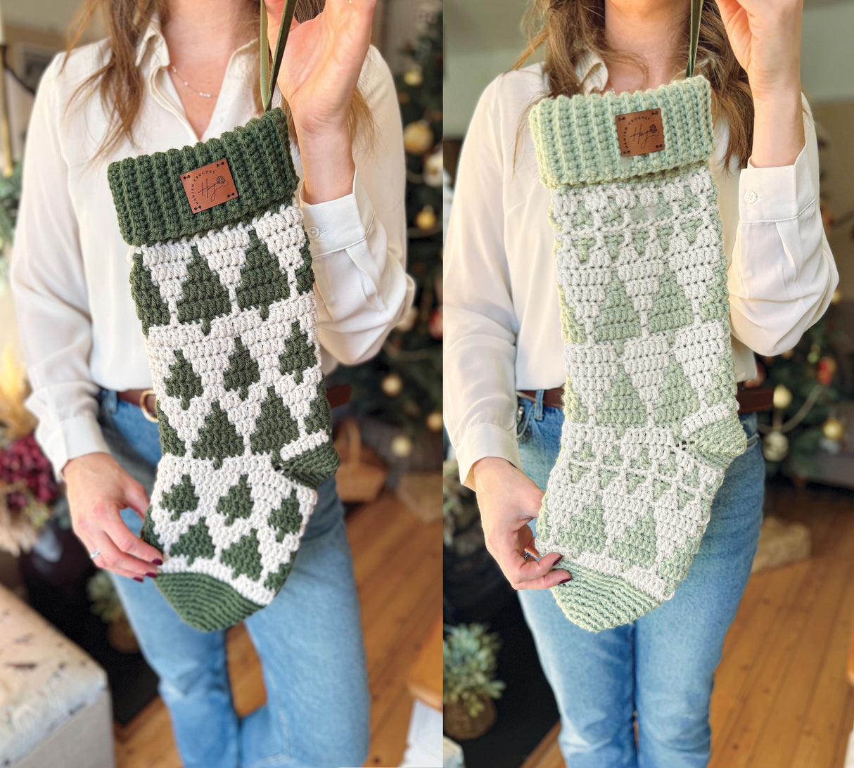 Medias de mosaico de árboles centelleantes