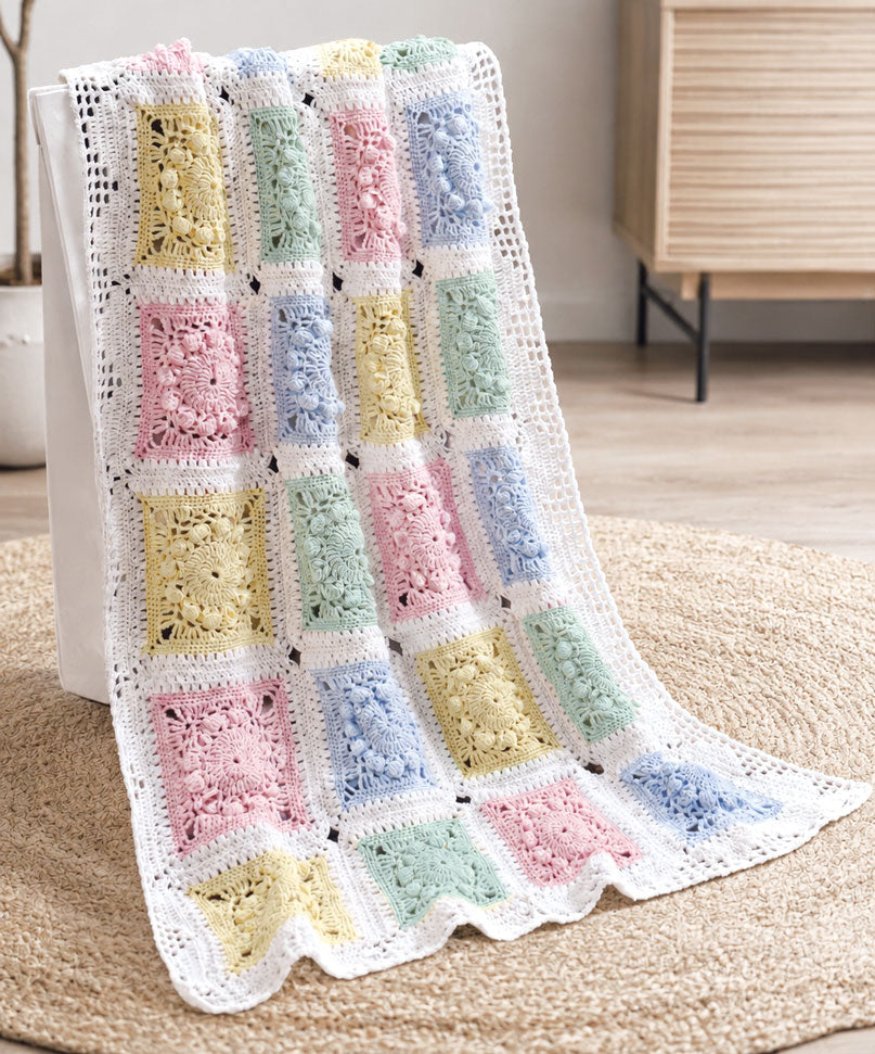 Baby Rainbow Motif Crochet Blanket