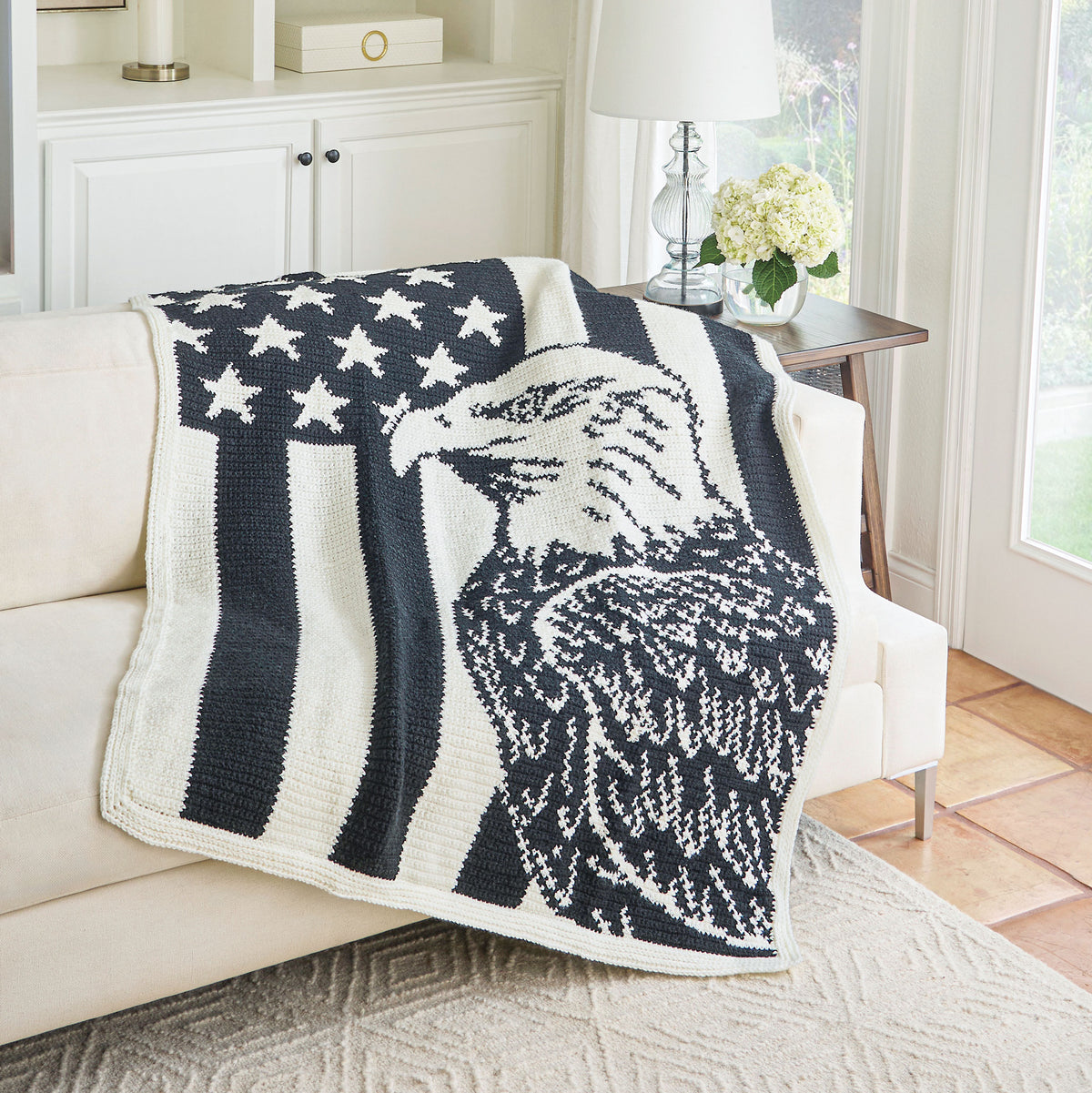 Sovereign Skies and Stripes Crochet Blanket