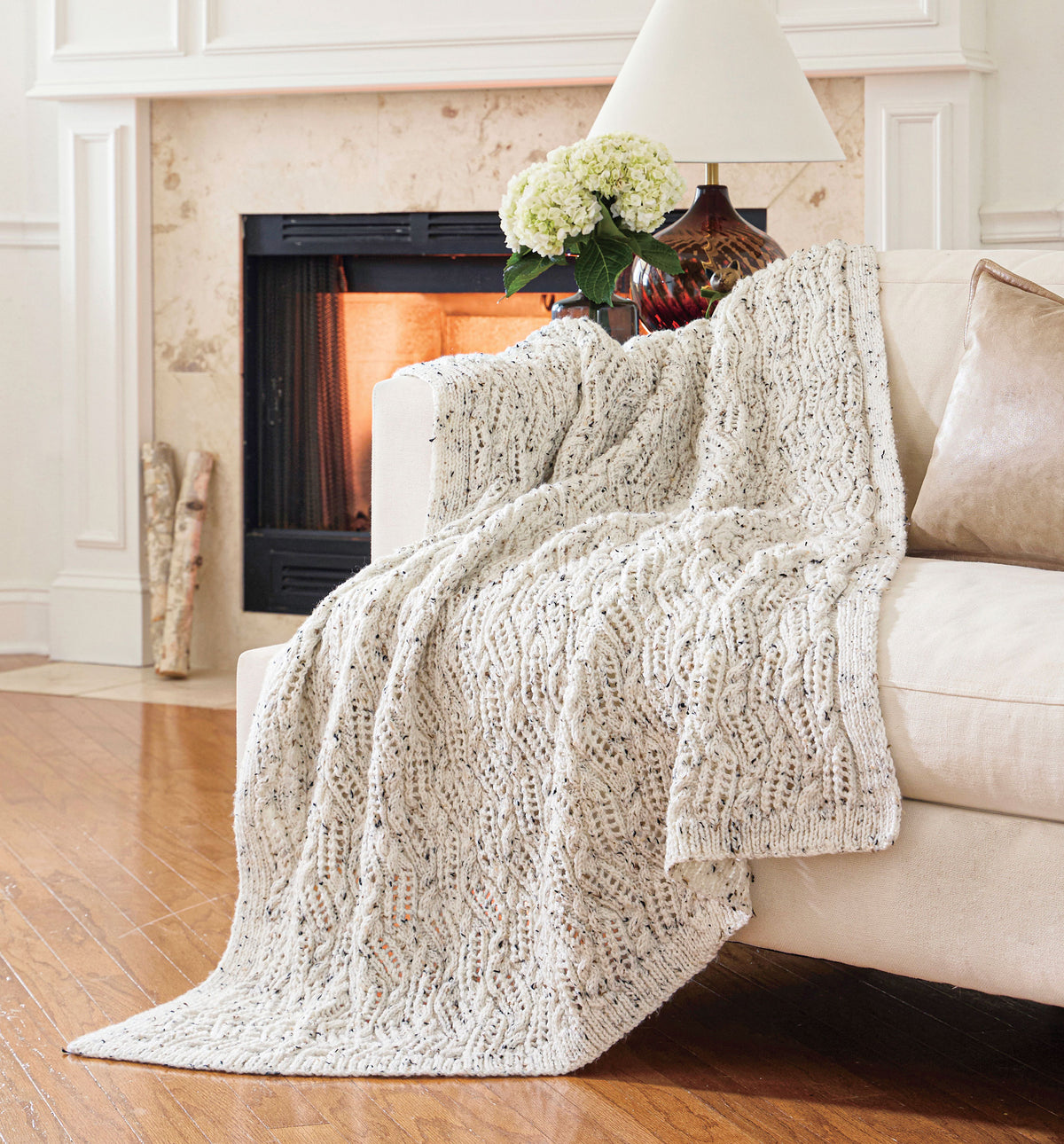 Lovely Lanterns Knit Afghan