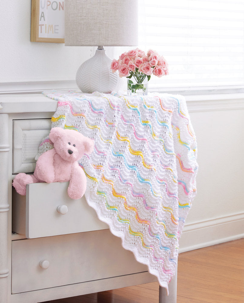 Peaceful Waves Knit Baby Blanket