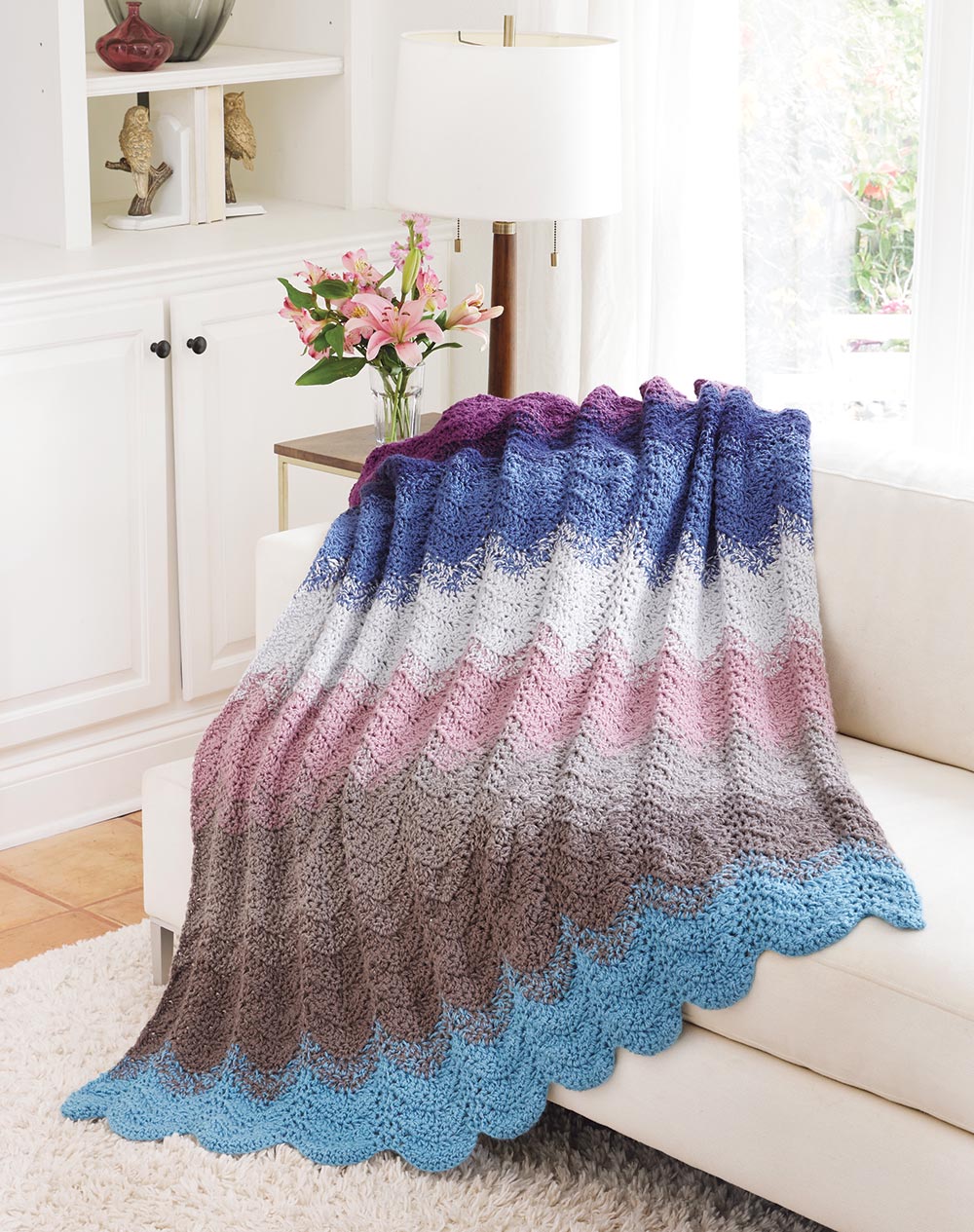 Mellowspun Waves Afghan