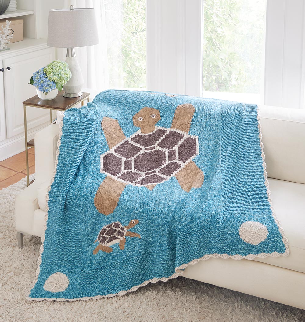 Sea Turtles and Sand Dollars Afghan
