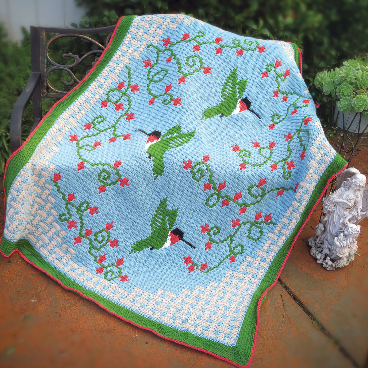 Happy Hummingbirds Crochet Blanket