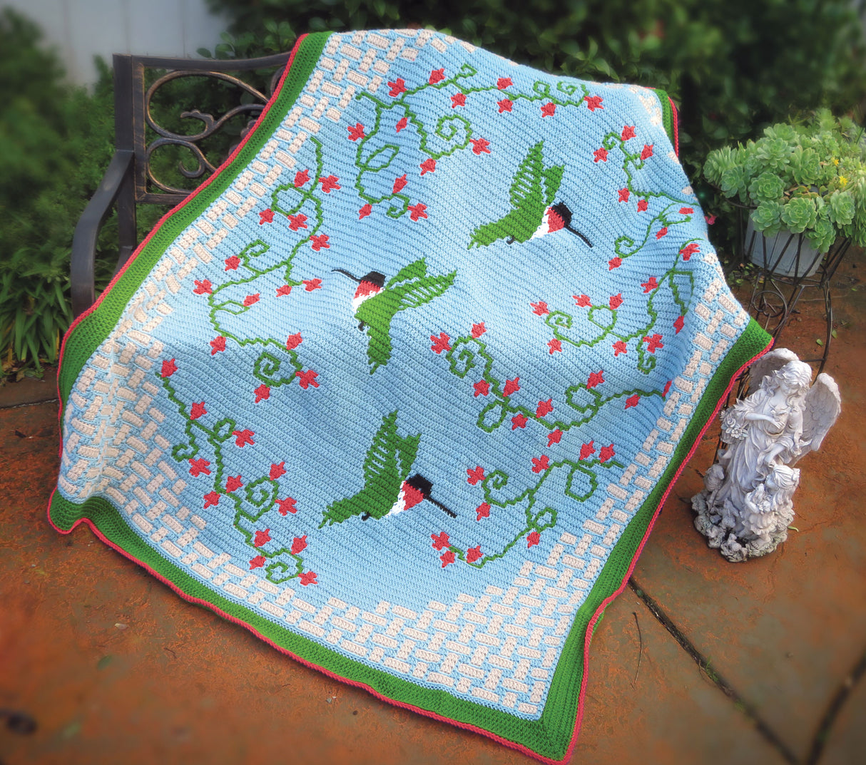 Happy Hummingbirds Crochet Blanket