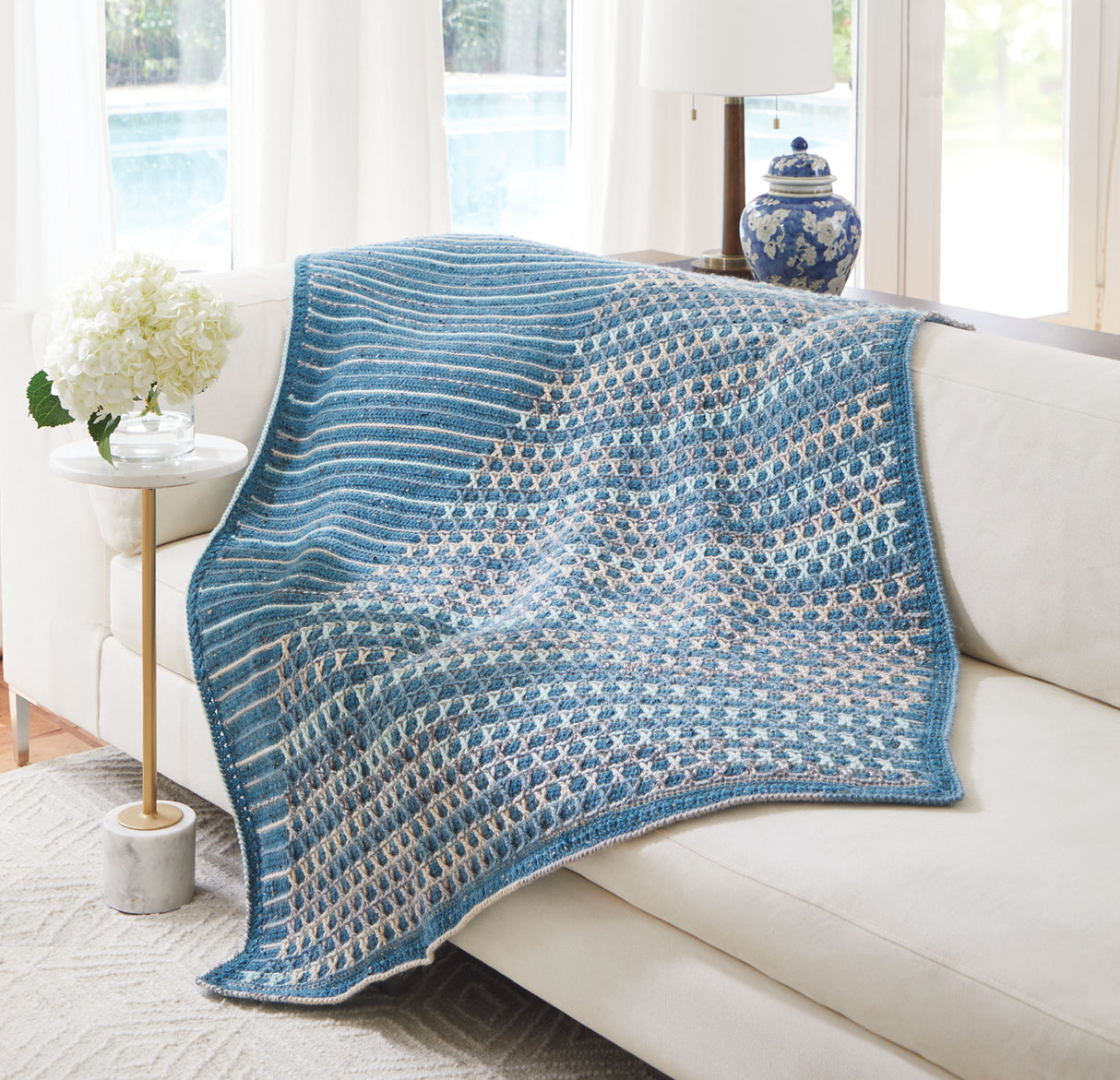 Caned Stitch Crochet Throw