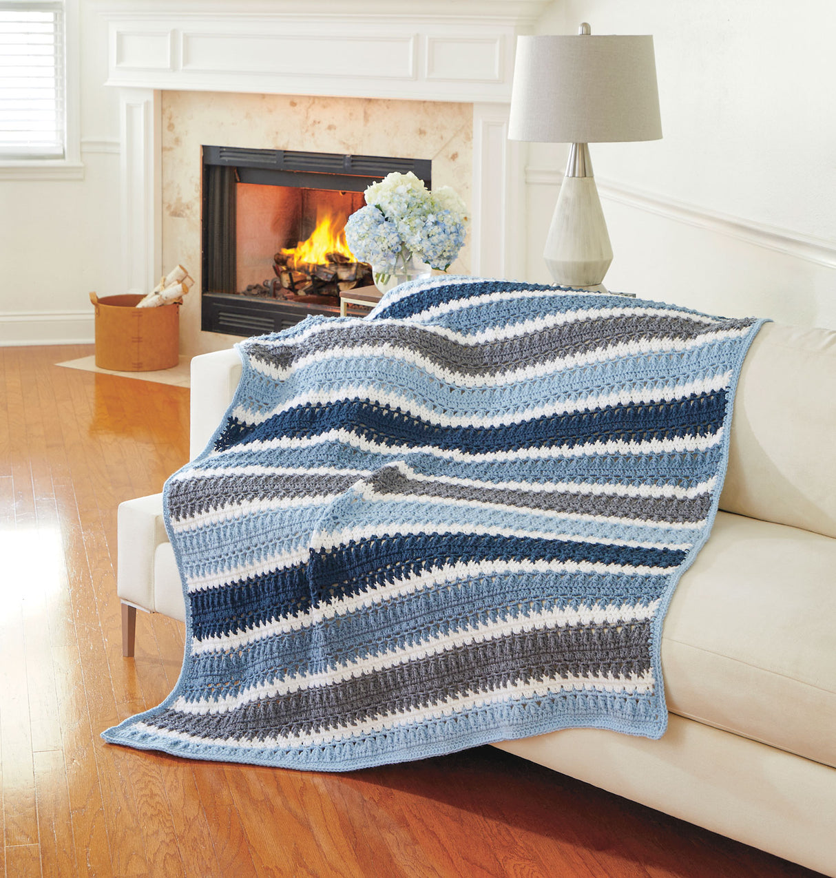 Rayure sur rayure au crochet afghan