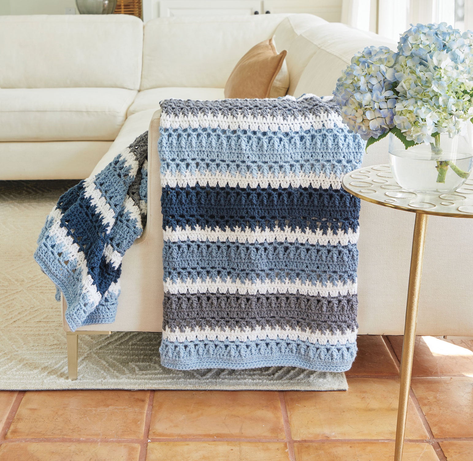 Stripe Upon Stripe Crochet Afghan – Mary Maxim