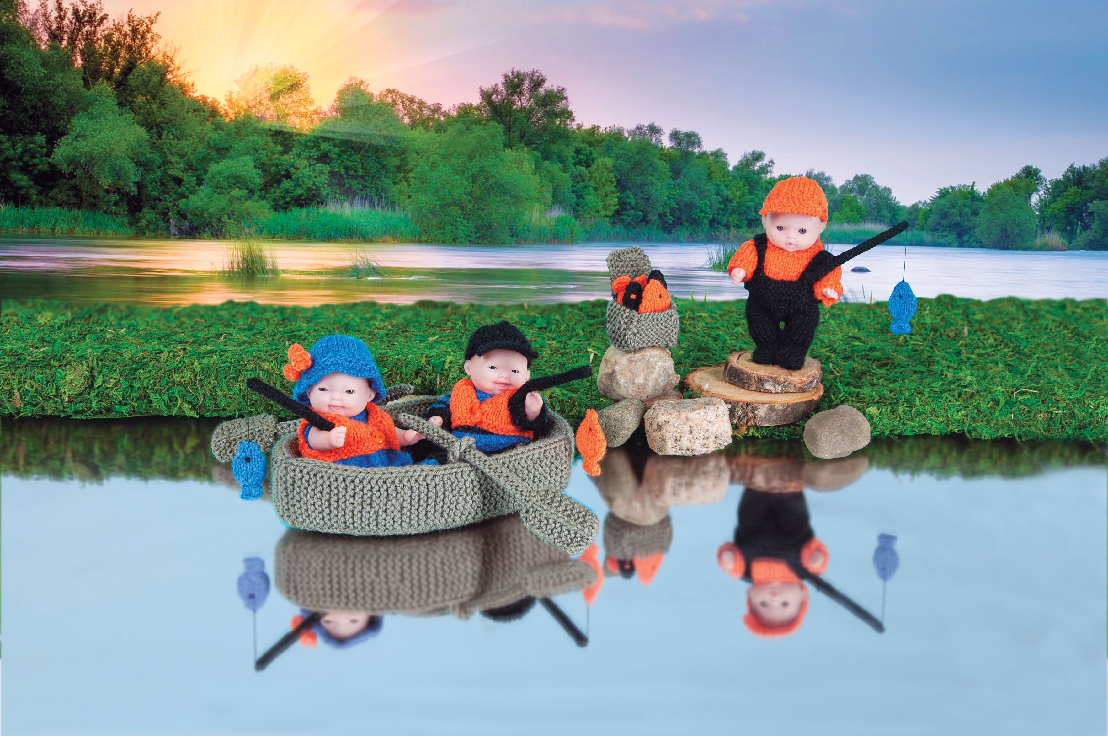 Gone Fishing Doll Ensemble – Mary Maxim