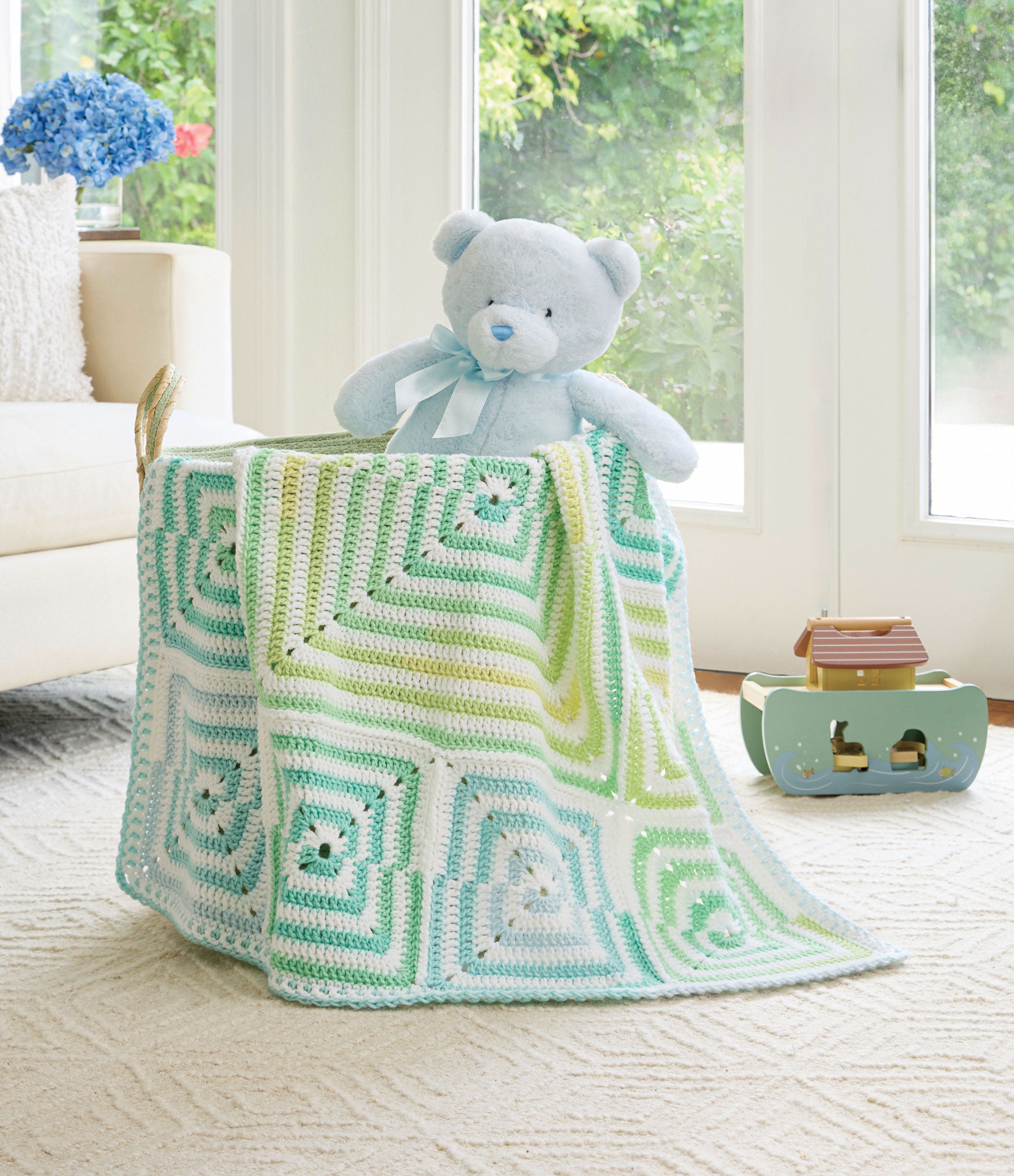 Cattywampus Squares Blanket – Mary Maxim