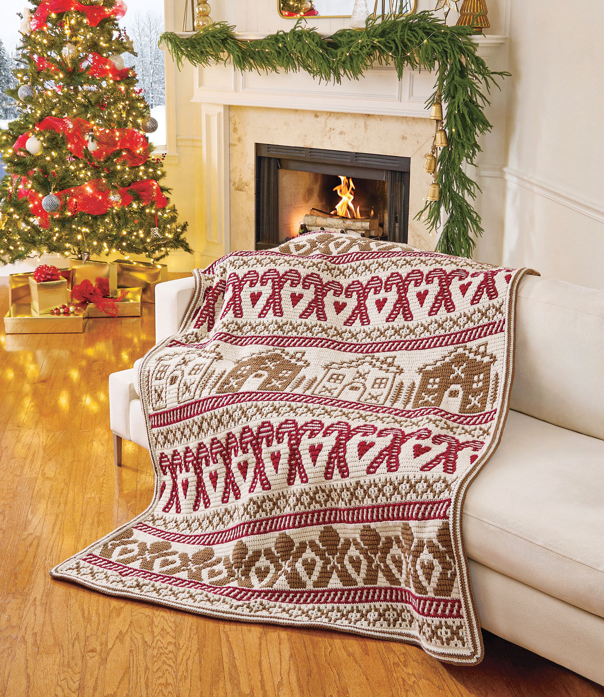 Gingerbread Mosaic Blanket