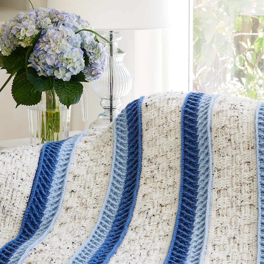 Motif afghan à rayures vives