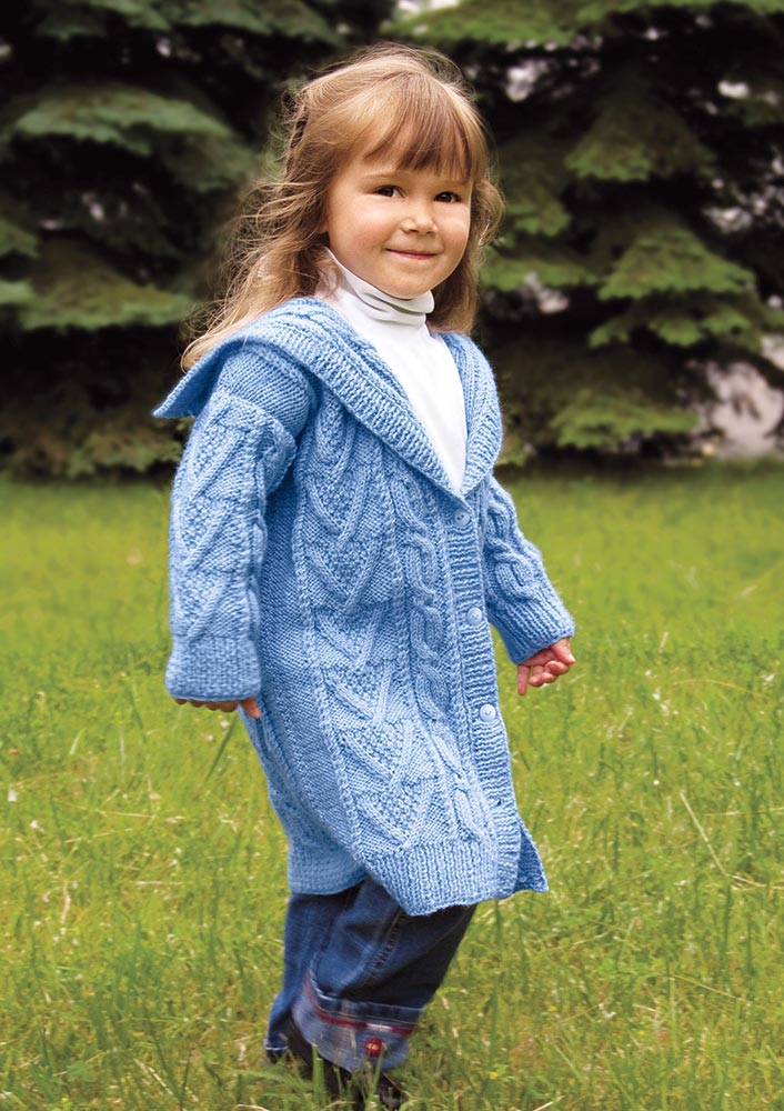 Modèle de cardigan câblé