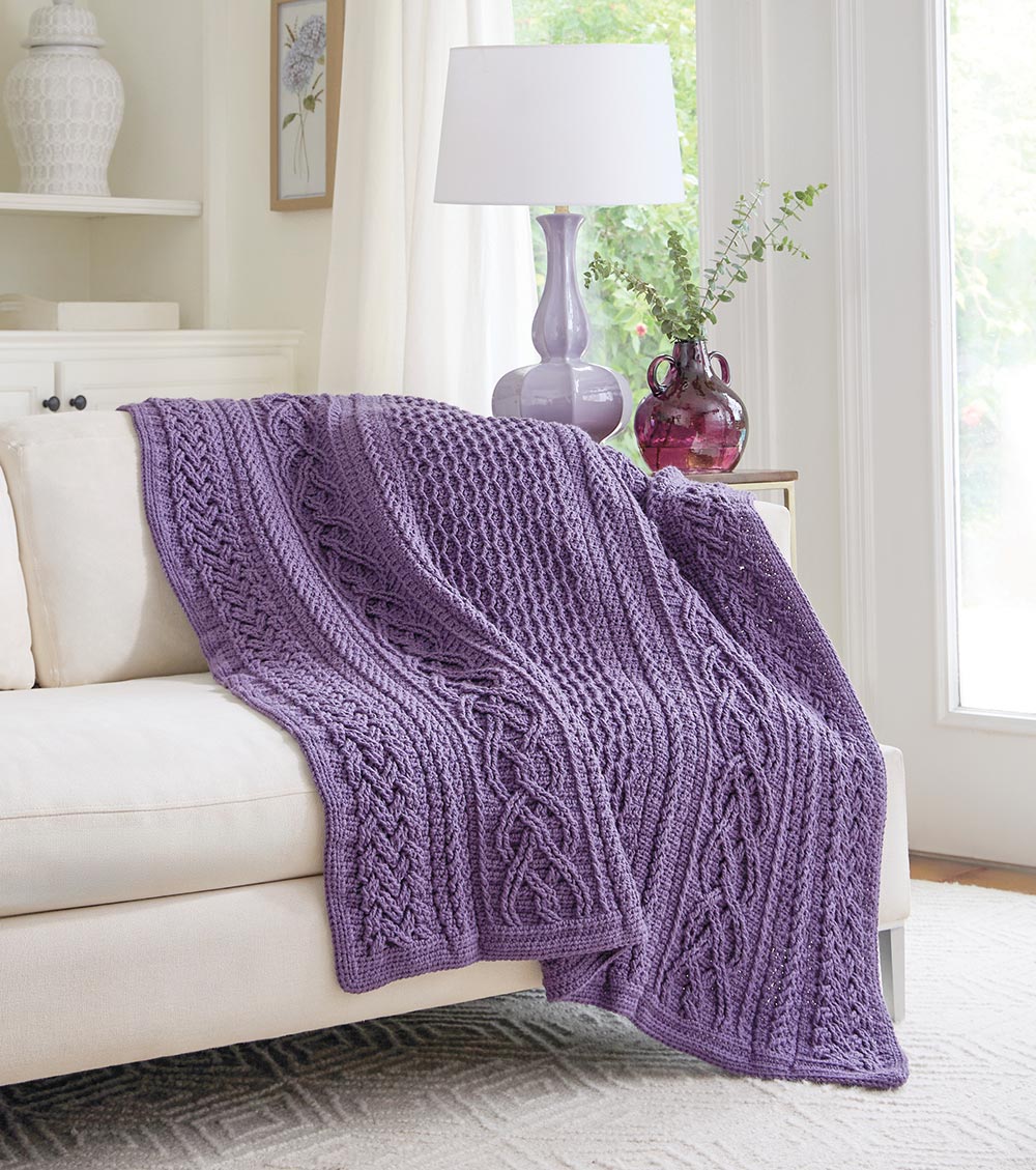 Diamonds & Cables Blanket