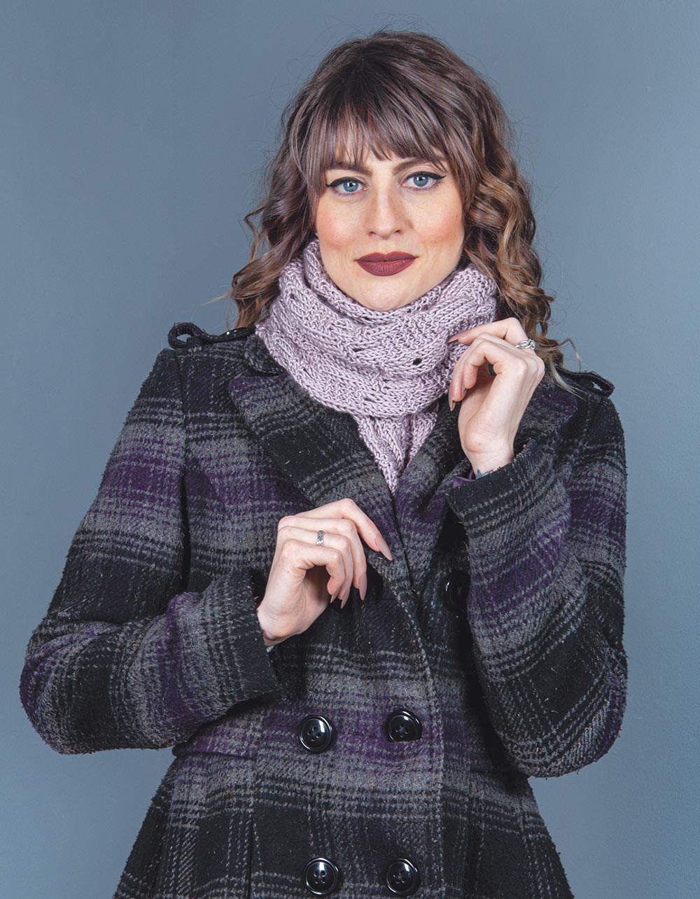 Modèle d'écharpe en tricot soyeux