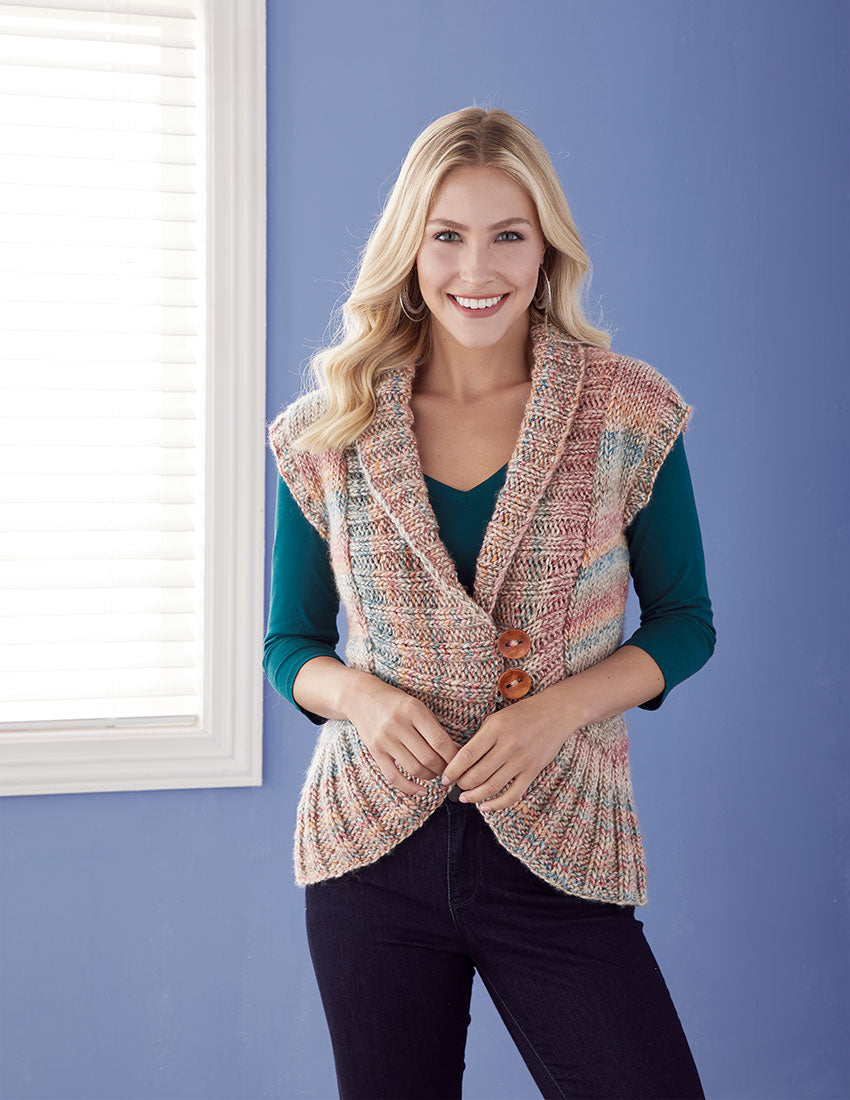 Ribbing Around Vest Pattern