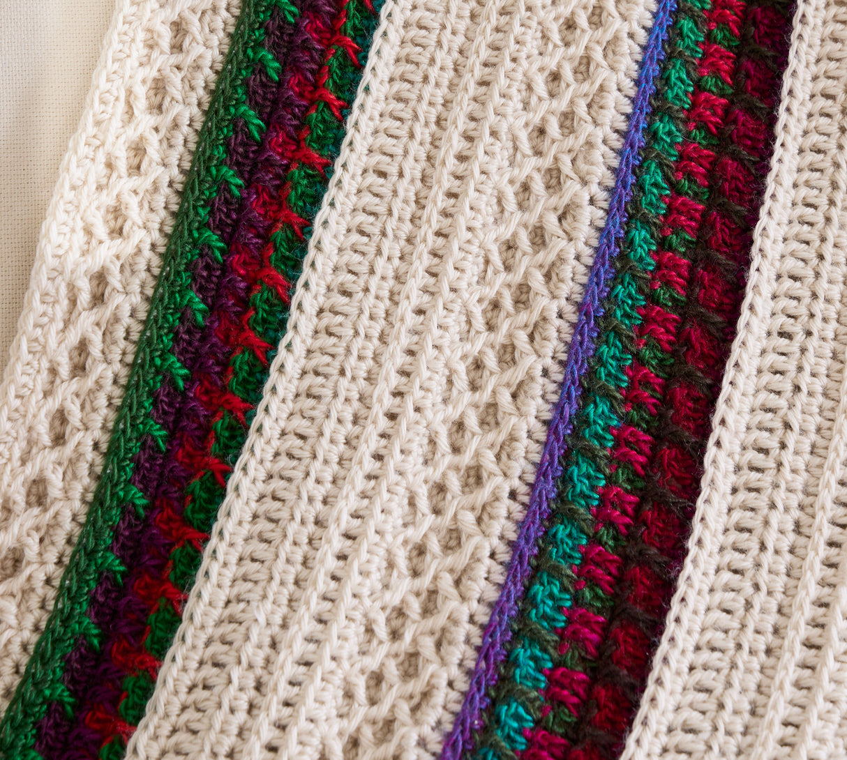 Diamond Lattice Crochet Throw