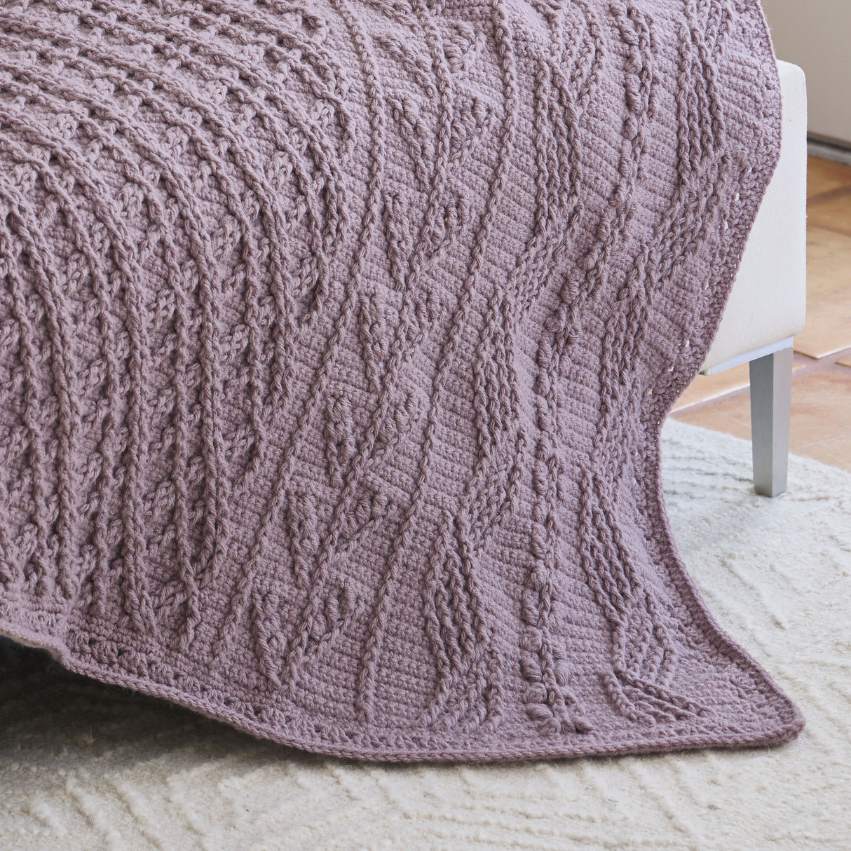 Columnist Cable Crochet Blanket