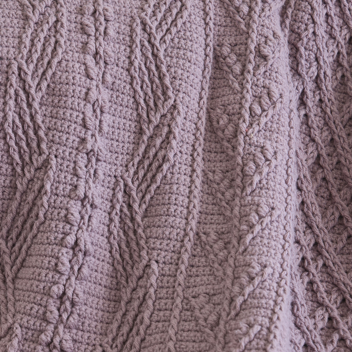 Columnist Cable Crochet Blanket