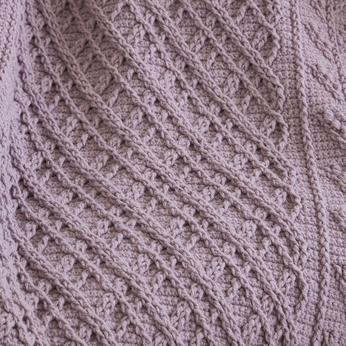 Columnist Cable Crochet Blanket