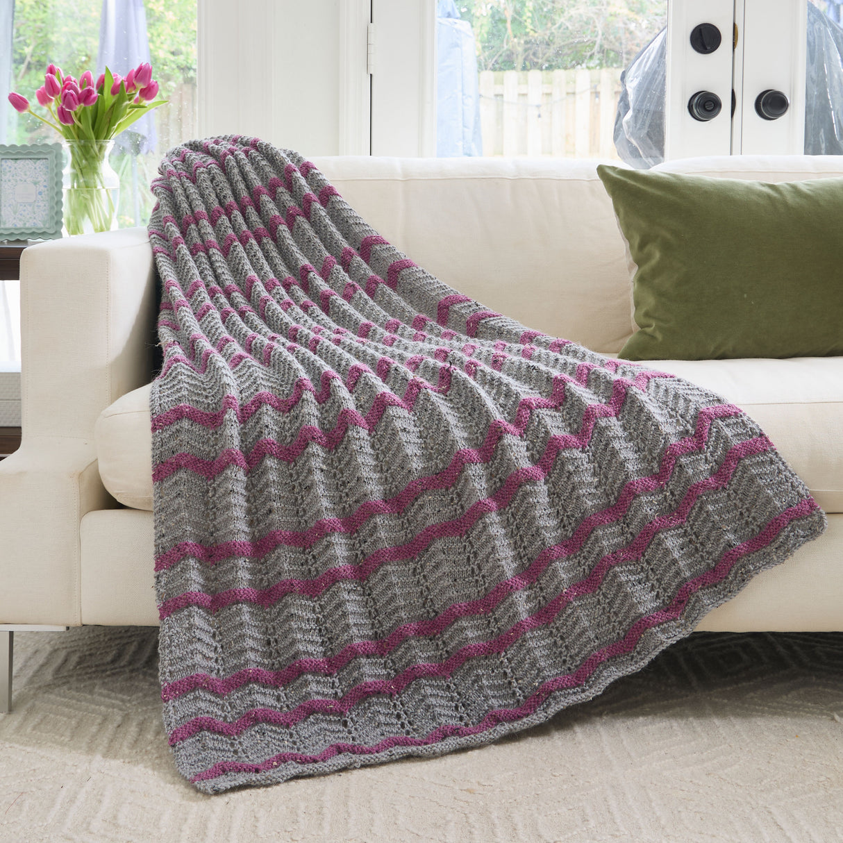 Flip Side Knit Afghan
