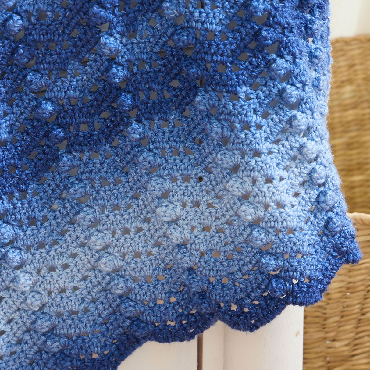 Bobble Wave Baby Crochet Blanket