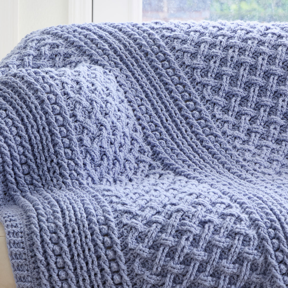 Cabled Trellis Crochet Afghan