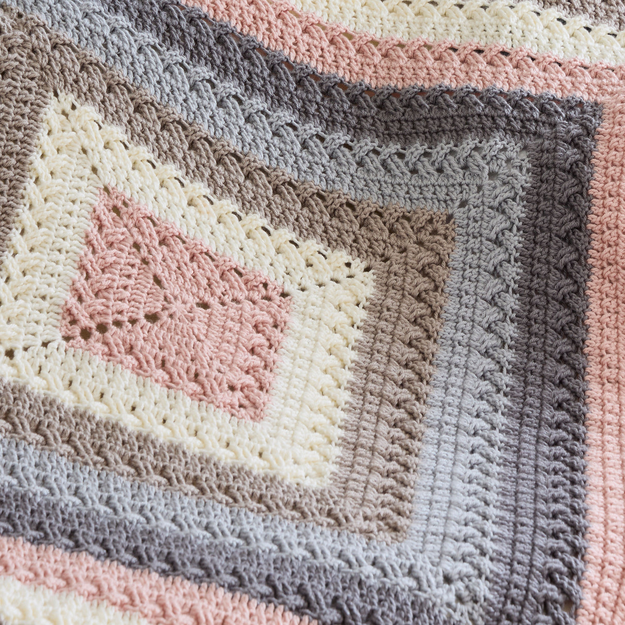 Textures Squared Crochet Blanket