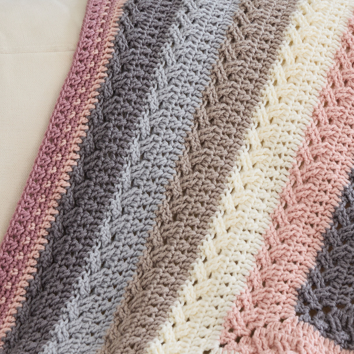 Textures Squared Crochet Blanket