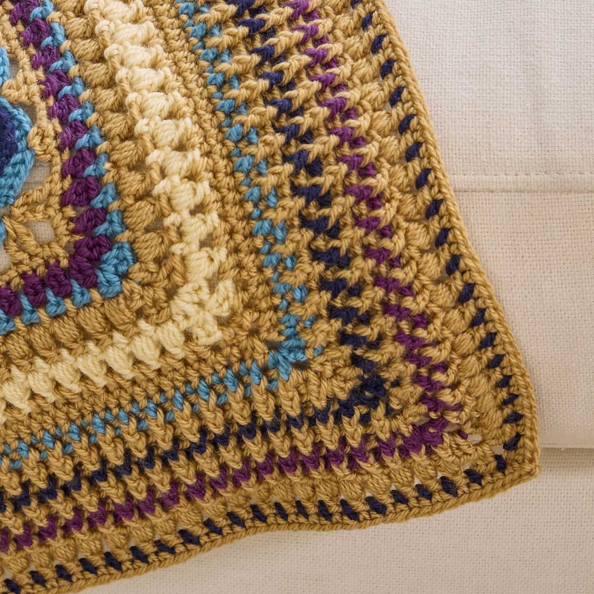 Flower Squares Crochet Blanket