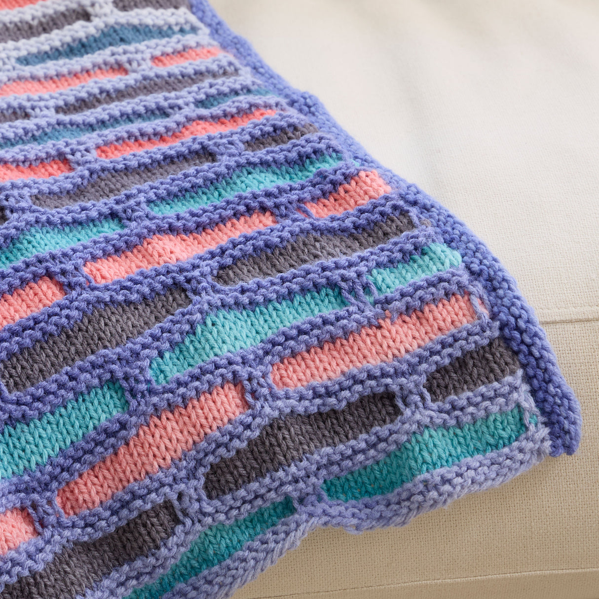 Ombre Waves Knit Blanket