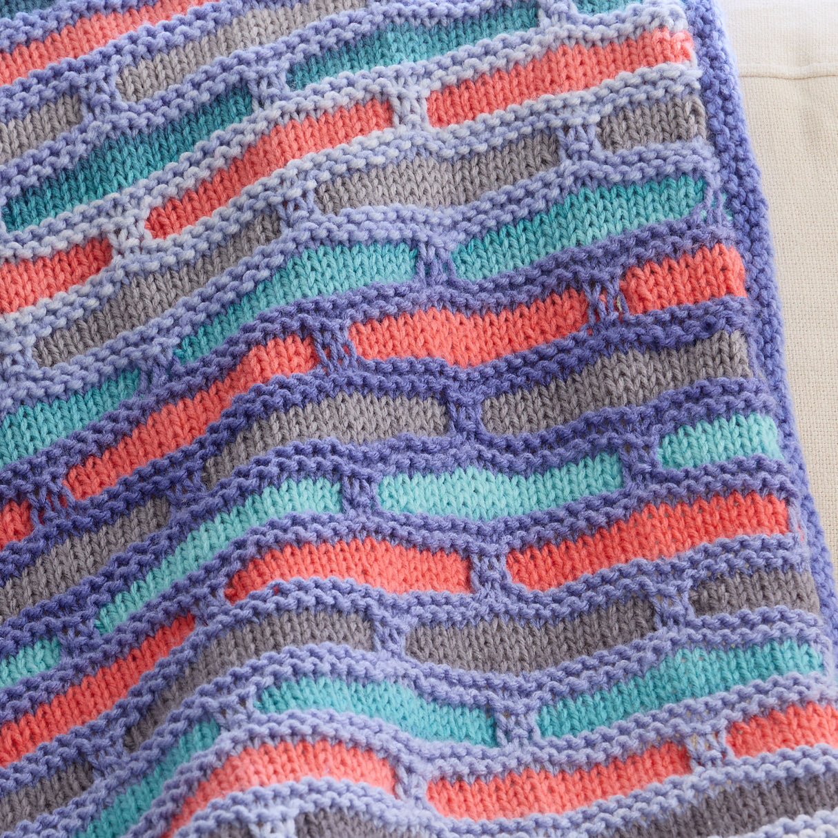 Ombre Waves Knit Blanket