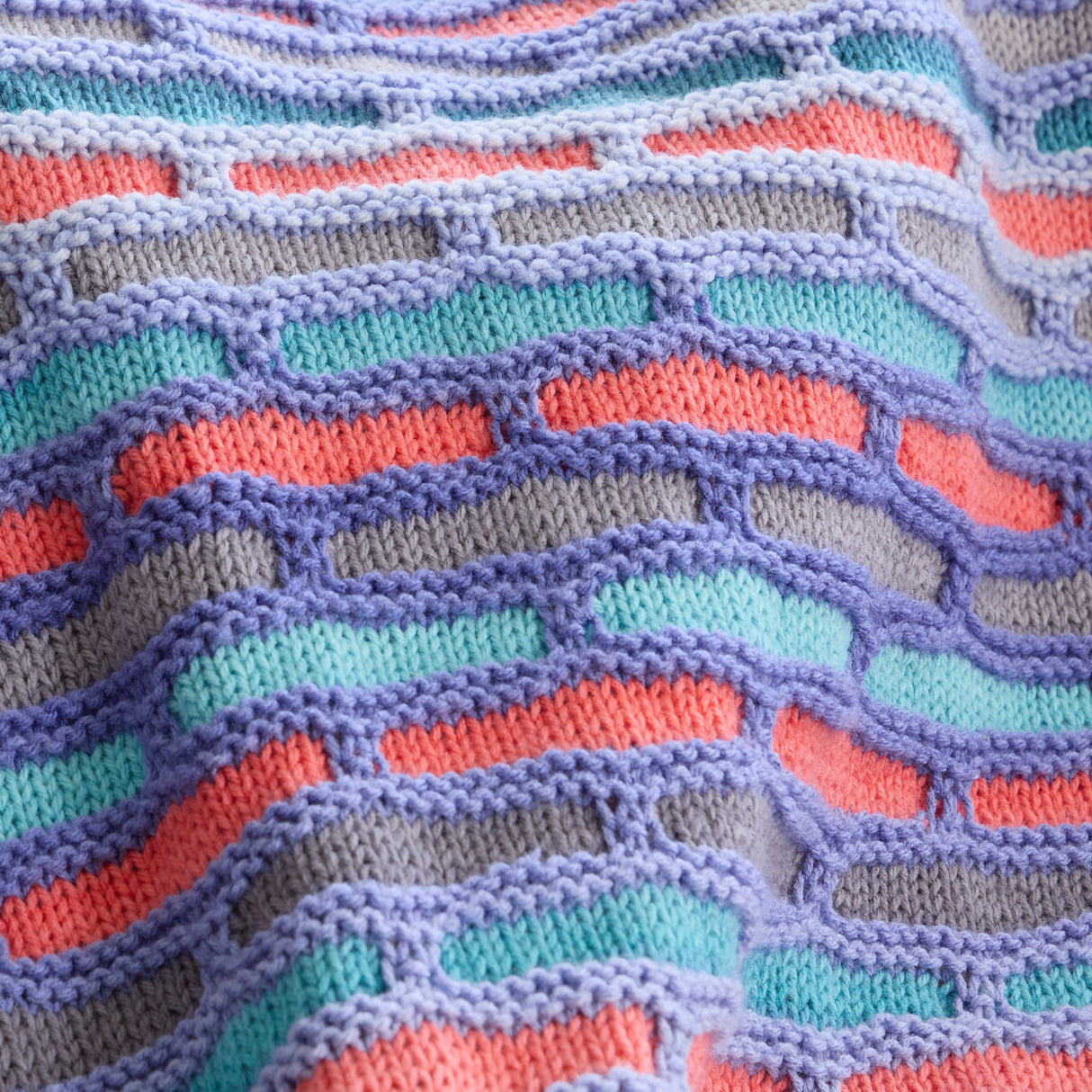 Ombre Waves Knit Blanket