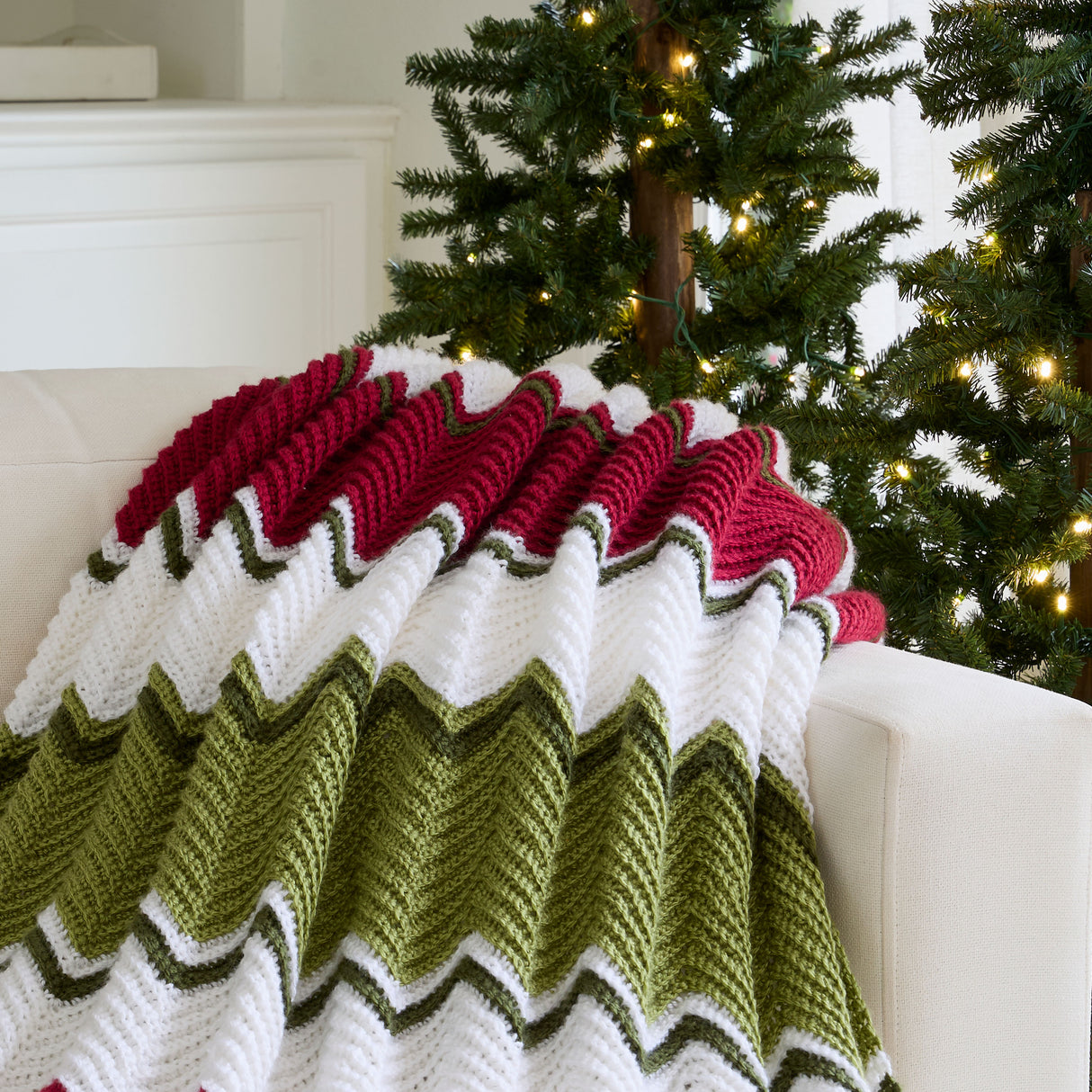 Holiday Ripples Crochet Throw