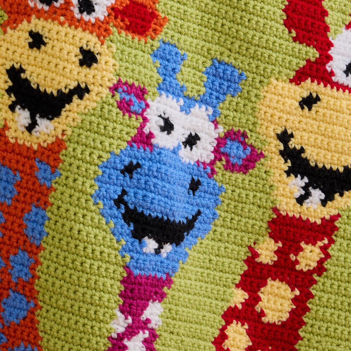 Playful Giraffes Crochet Baby Blanket