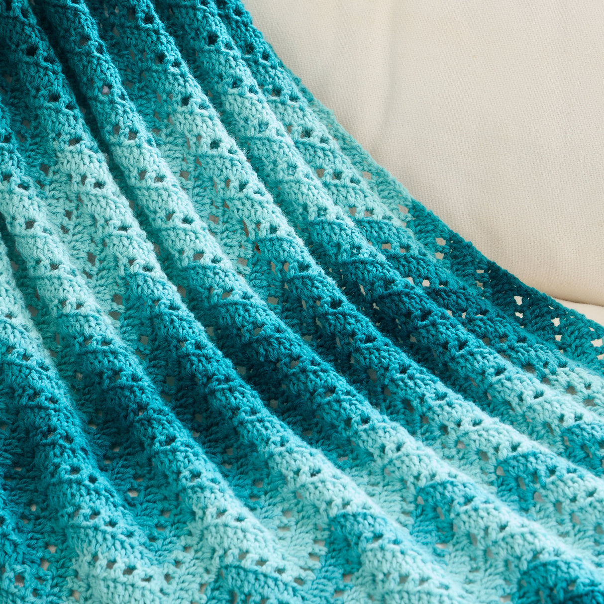 Ombre Chevron Throw