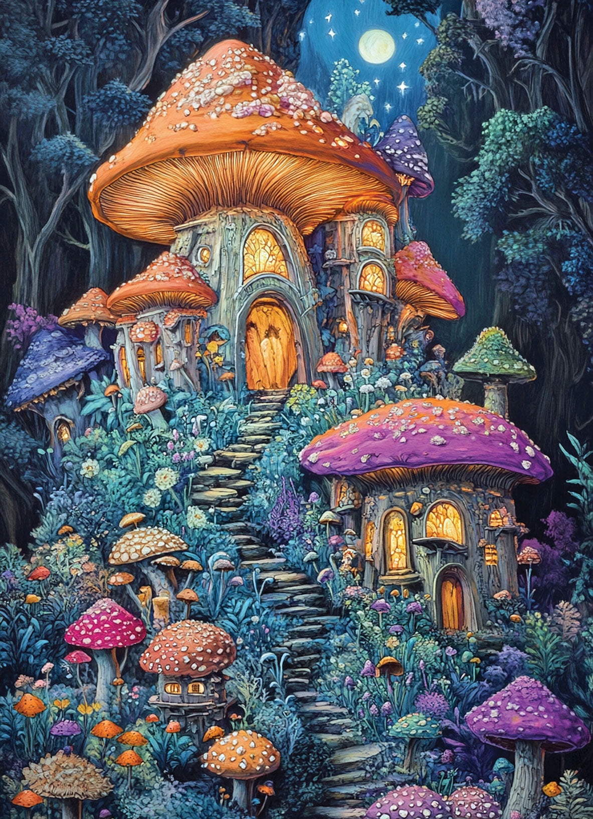 Under the Moon and Stars Jigsaw Puzzle