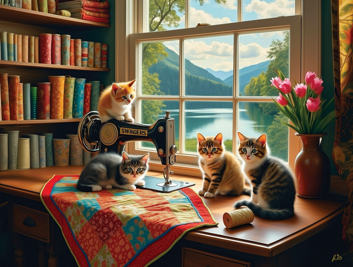 Rompecabezas de ayudantes de acolchado