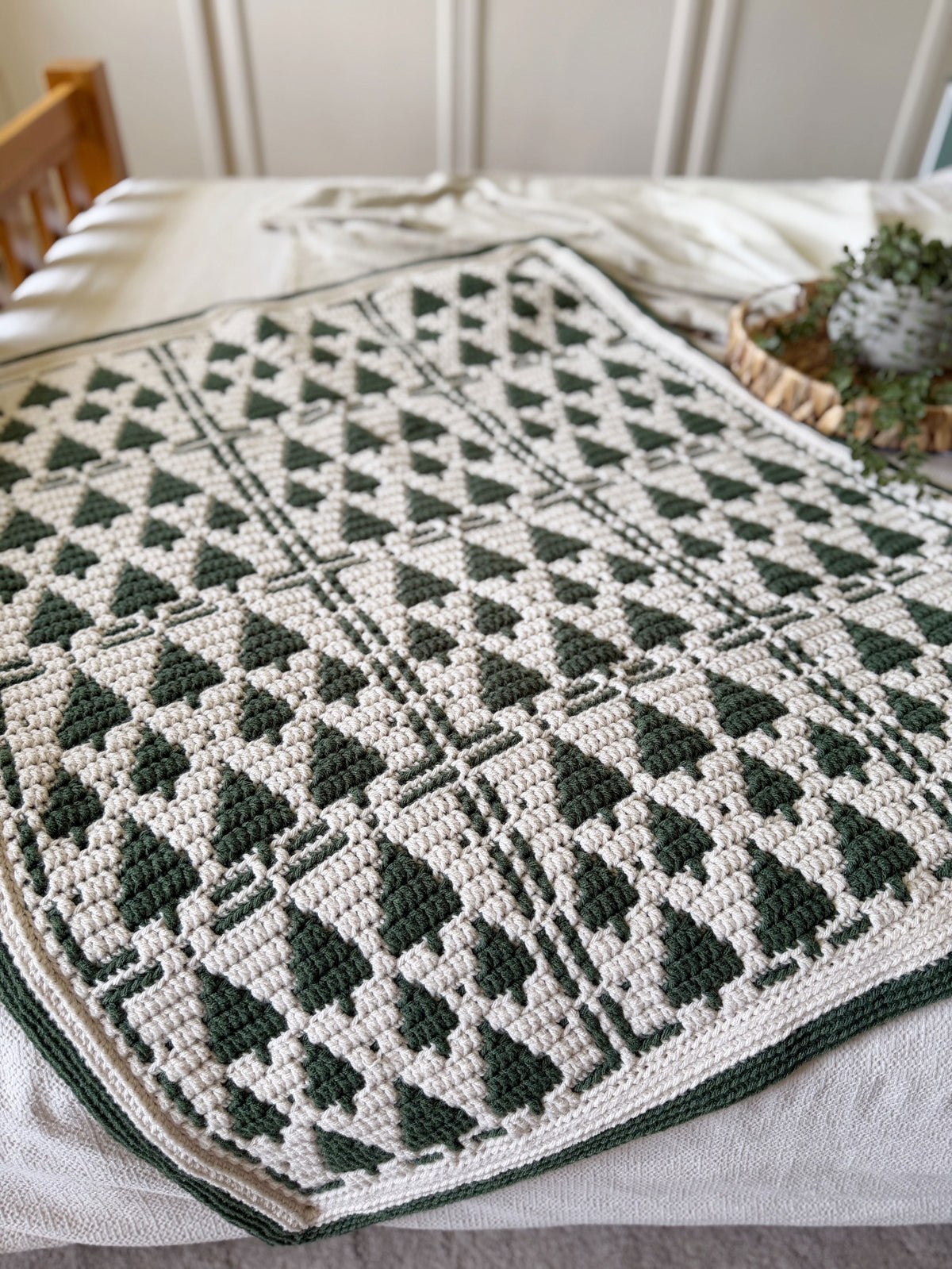 Twinkling Trees Crochet Blanket
