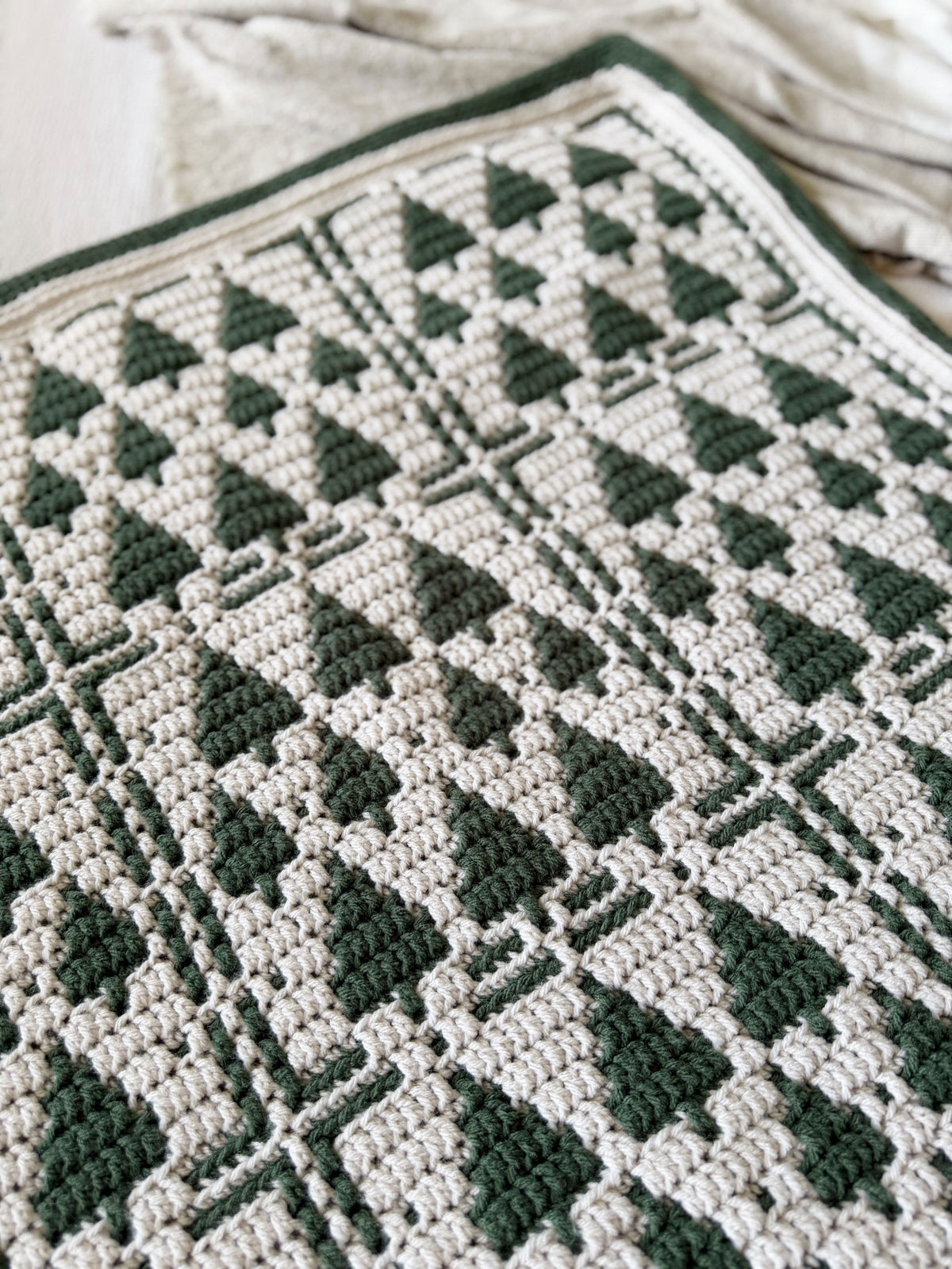 Twinkling Trees Crochet Blanket