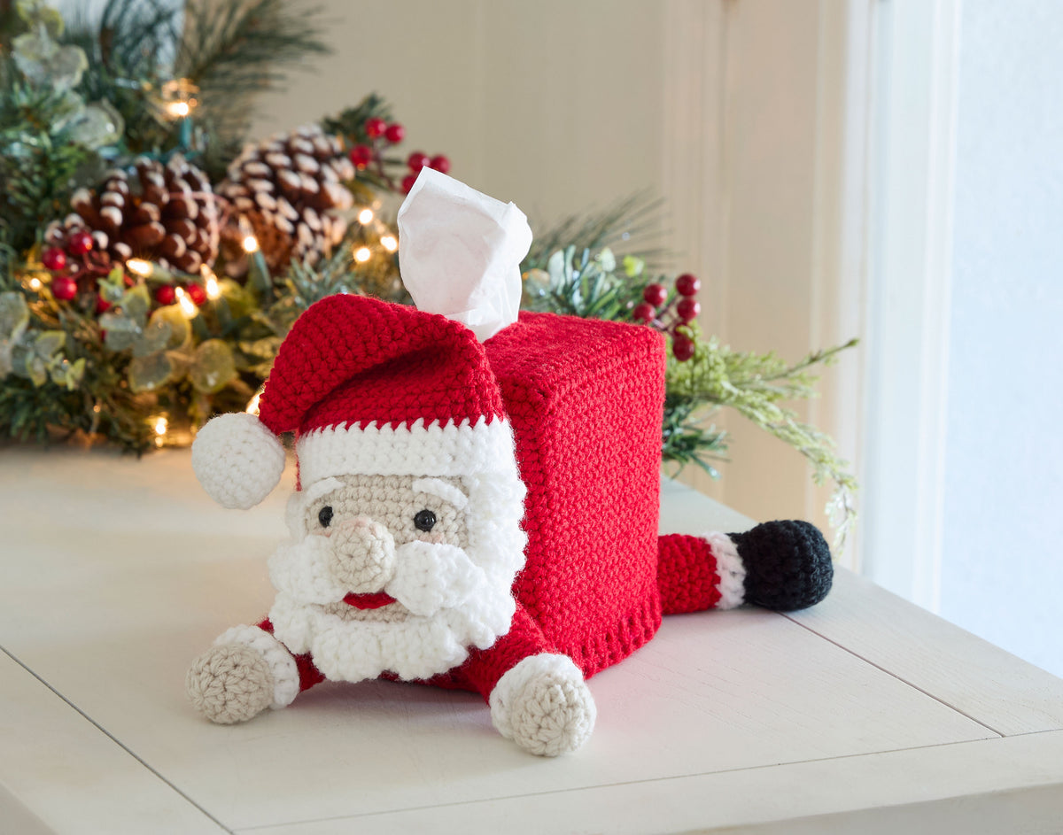 Santa Crochet Tissue Box Cover