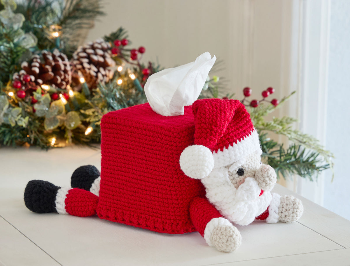 Santa Crochet Tissue Box Cover