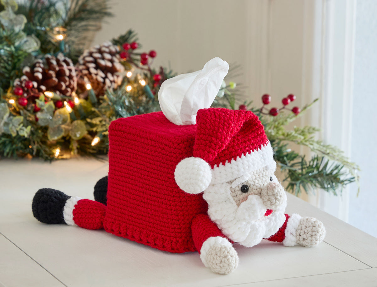 Santa Crochet Tissue Box Cover