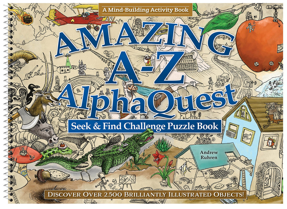 Amazing A-Z AlphaQuest Seek & Find Challenge Puzzle Book