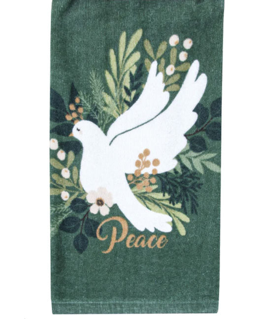 Greenery Peace Dove Towel