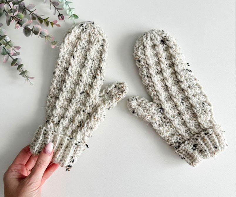 Mitones de crochet de ochos Winter Wonder
