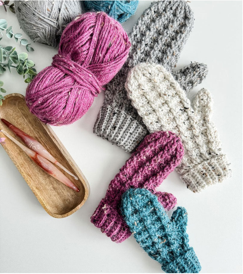 Mitones de crochet de ochos Winter Wonder