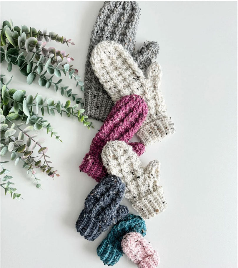 Winter Wonder Cable Crochet Mittens