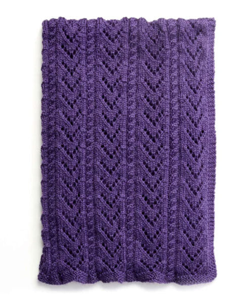 Cables & Lace Knit Baby Blanket